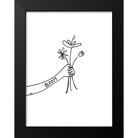 Bloom and Grow I Black Modern Wood Framed Art Print by Sizemore, Natalie