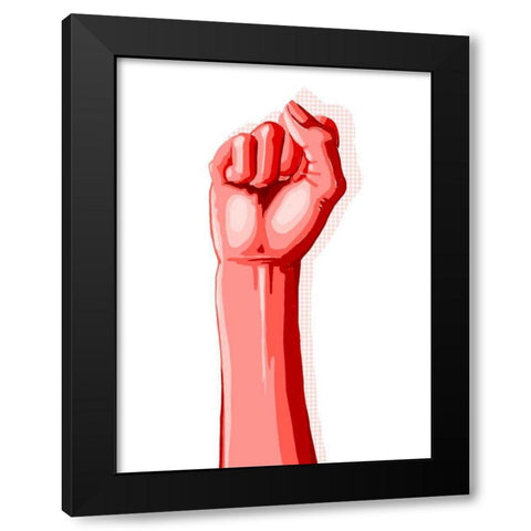 Color Block Fist I Black Modern Wood Framed Art Print by Popp, Grace