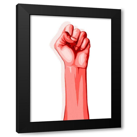 Color Block Fist II Black Modern Wood Framed Art Print by Popp, Grace