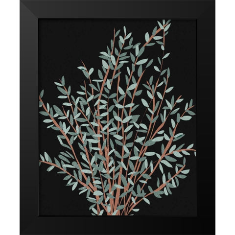 Gunni Eucalyptus I Black Modern Wood Framed Art Print by Wang, Melissa