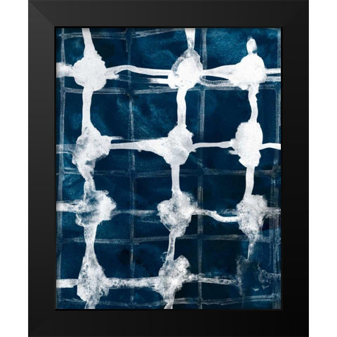 Indigo Memory I Black Modern Wood Framed Art Print by Vess, June Erica