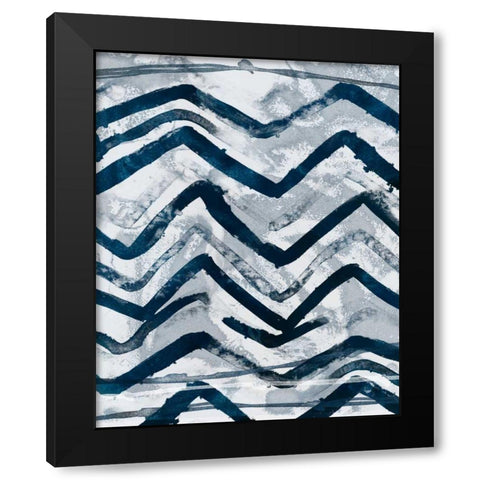 Indigo Memory IV Black Modern Wood Framed Art Print by Vess, June Erica