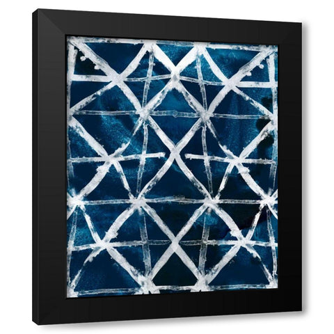 Indigo Memory V Black Modern Wood Framed Art Print with Double Matting by Vess, June Erica