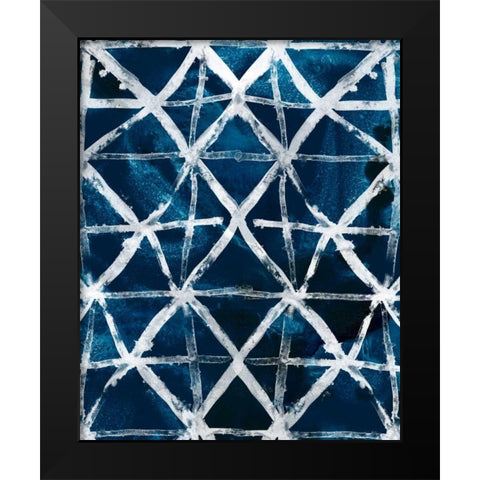 Indigo Memory V Black Modern Wood Framed Art Print by Vess, June Erica