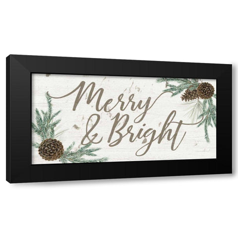 Wreath Sentiments I Black Modern Wood Framed Art Print with Double Matting by Popp, Grace