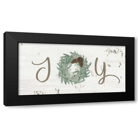 Wreath Sentiments II Black Modern Wood Framed Art Print with Double Matting by Popp, Grace