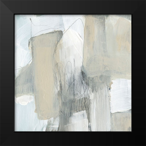 Kinetic Neutrals II Black Modern Wood Framed Art Print by Goldberger, Jennifer