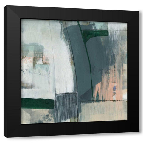 Collaged Plains I Black Modern Wood Framed Art Print by Goldberger, Jennifer