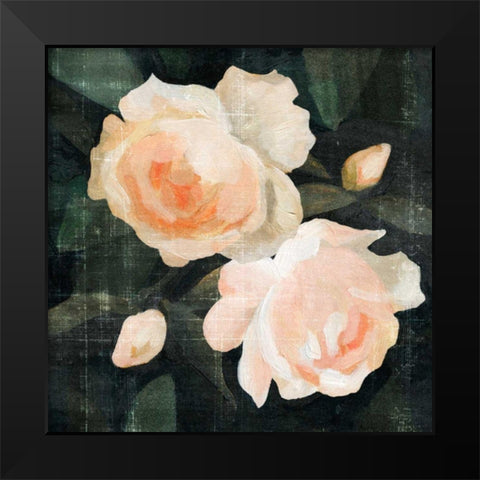 Soft Garden Roses I Black Modern Wood Framed Art Print by Caroline, Emma