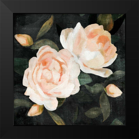Soft Garden Roses II Black Modern Wood Framed Art Print by Caroline, Emma