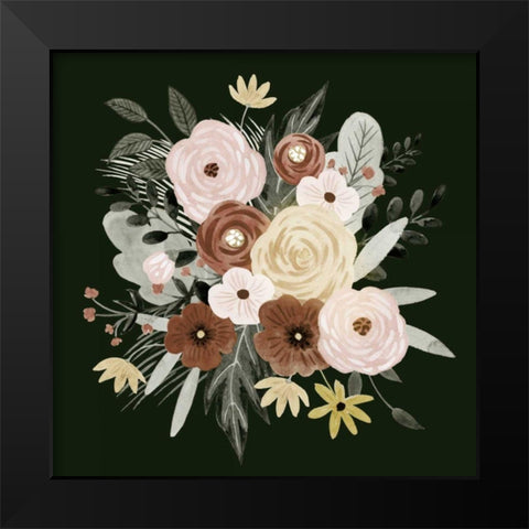 Earthy Bouquet I Black Modern Wood Framed Art Print by Borges, Victoria