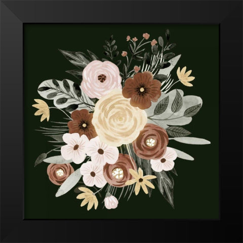 Earthy Bouquet II Black Modern Wood Framed Art Print by Borges, Victoria