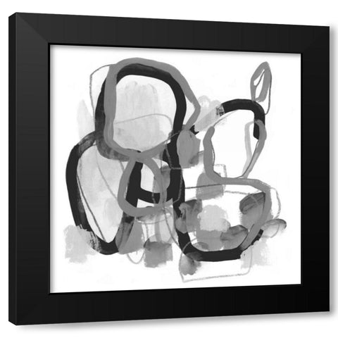 Black and Grey Pendulum I Black Modern Wood Framed Art Print by Vess, June Erica
