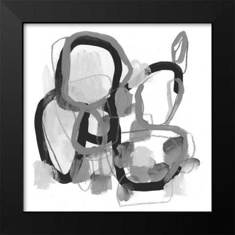 Black and Grey Pendulum I Black Modern Wood Framed Art Print by Vess, June Erica