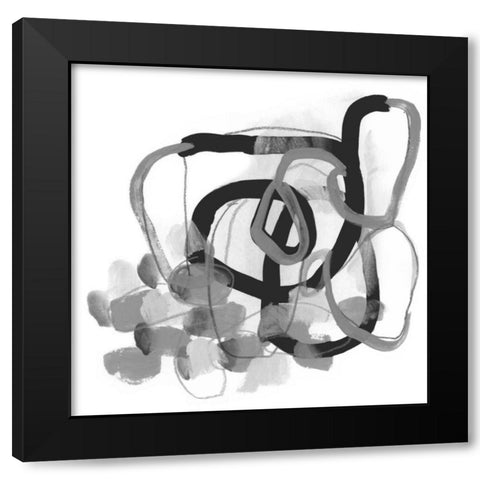 Black and Grey Pendulum II Black Modern Wood Framed Art Print with Double Matting by Vess, June Erica