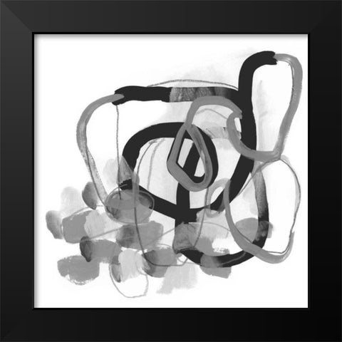 Black and Grey Pendulum II Black Modern Wood Framed Art Print by Vess, June Erica
