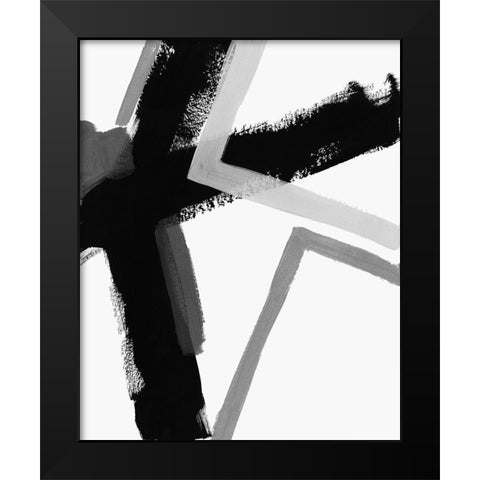 Angular Pulse I Black Modern Wood Framed Art Print by Vess, June Erica