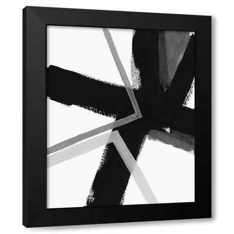 Angular Pulse II Black Modern Wood Framed Art Print by Vess, June Erica