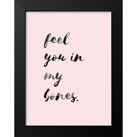 Moody Valentine I Black Modern Wood Framed Art Print by Caroline, Emma