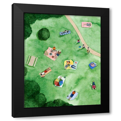 A Day in the Park I Black Modern Wood Framed Art Print by Popp, Grace