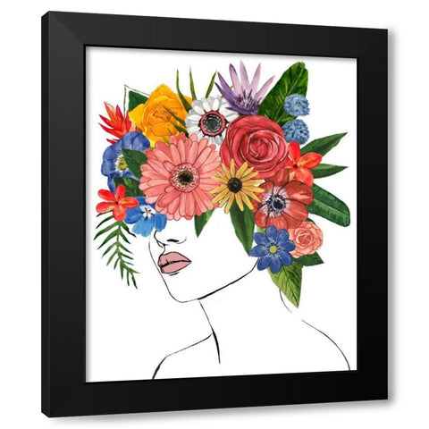 Flower Lady II Black Modern Wood Framed Art Print by Warren, Annie