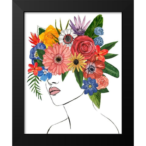 Flower Lady II Black Modern Wood Framed Art Print by Warren, Annie