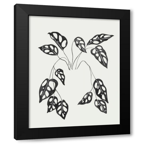 Leaving IV Black Modern Wood Framed Art Print with Double Matting by Wang, Melissa