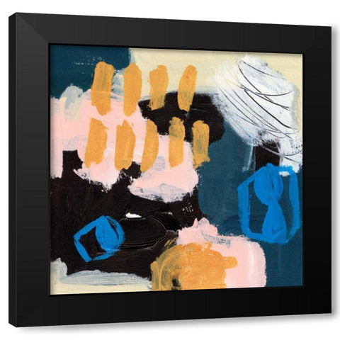 Playground II Black Modern Wood Framed Art Print with Double Matting by Wang, Melissa
