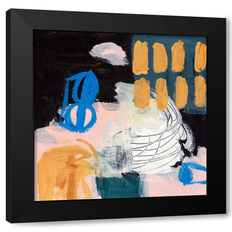 Playground IV Black Modern Wood Framed Art Print with Double Matting by Wang, Melissa