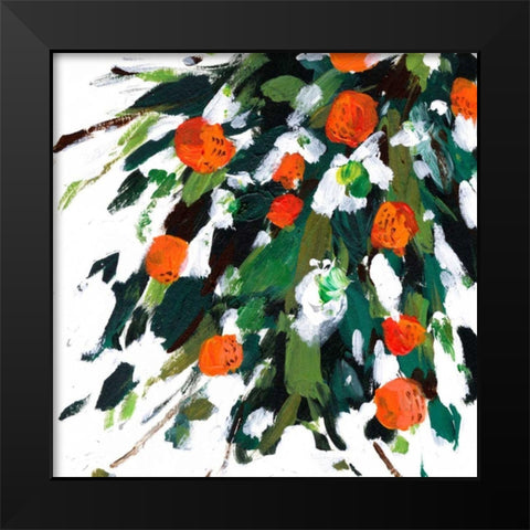 Ripe Tangerines II Black Modern Wood Framed Art Print by Wang, Melissa