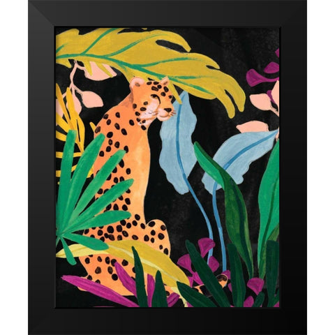 Cheetah Kingdom I Black Modern Wood Framed Art Print by Vess, June Erica