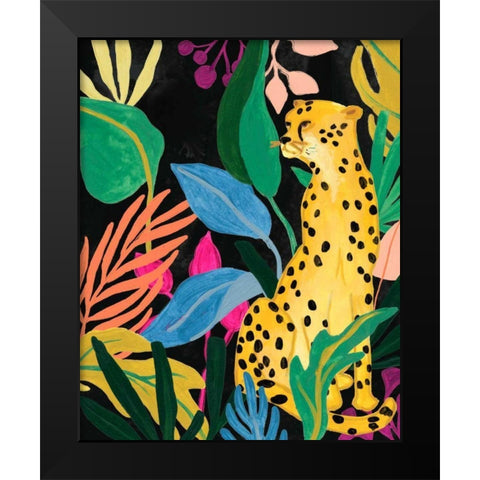 Cheetah Kingdom II Black Modern Wood Framed Art Print by Vess, June Erica