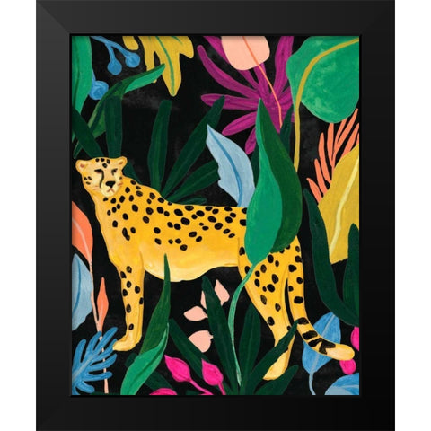 Cheetah Kingdom III Black Modern Wood Framed Art Print by Vess, June Erica