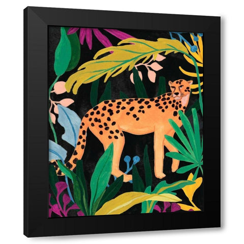 Cheetah Kingdom IV Black Modern Wood Framed Art Print with Double Matting by Vess, June Erica