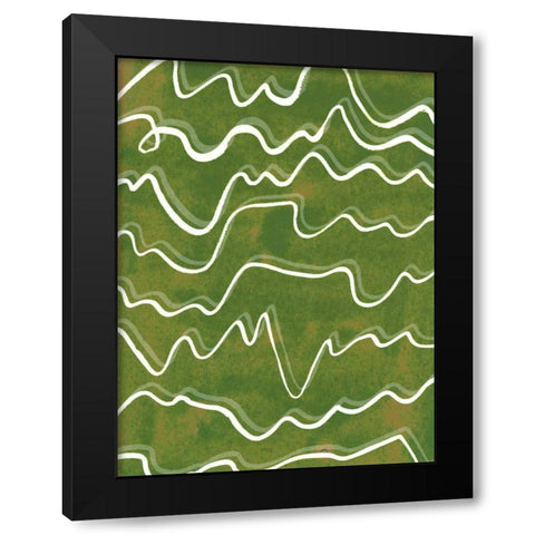 Lemongrass Mountain I Black Modern Wood Framed Art Print with Double Matting by Wang, Melissa