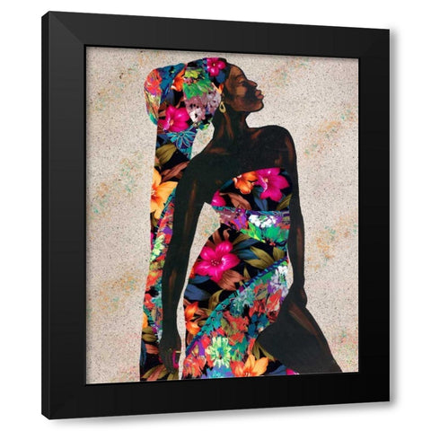 Woman Strong I Black Modern Wood Framed Art Print with Double Matting by Saunders, Alonzo