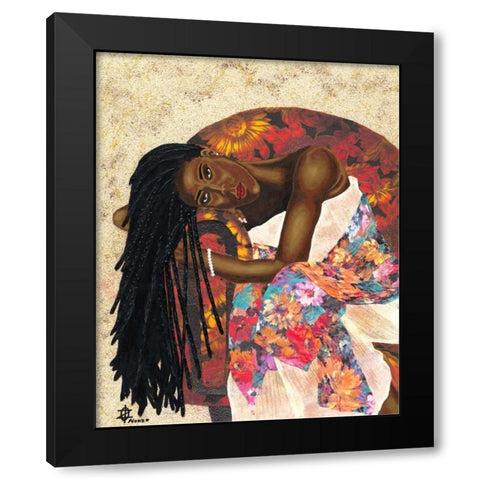 Woman Strong III Black Modern Wood Framed Art Print with Double Matting by Saunders, Alonzo