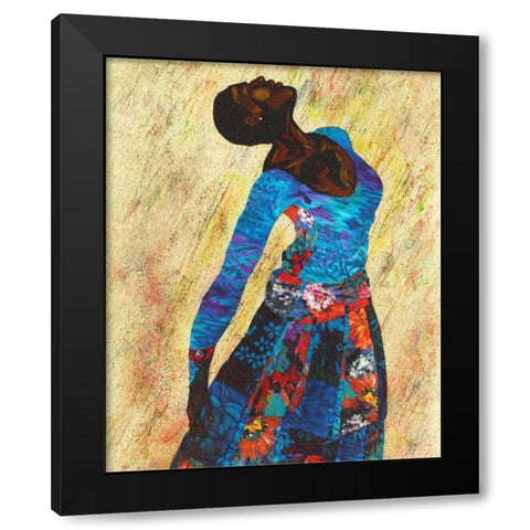 Woman Strong IV Black Modern Wood Framed Art Print by Saunders, Alonzo