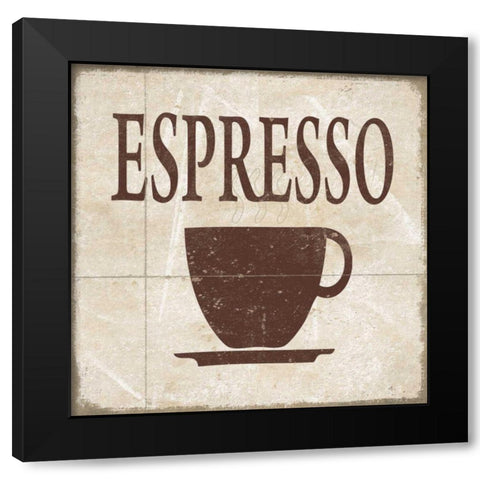 Simply Coffee II Black Modern Wood Framed Art Print with Double Matting by Saunders, Alonzo