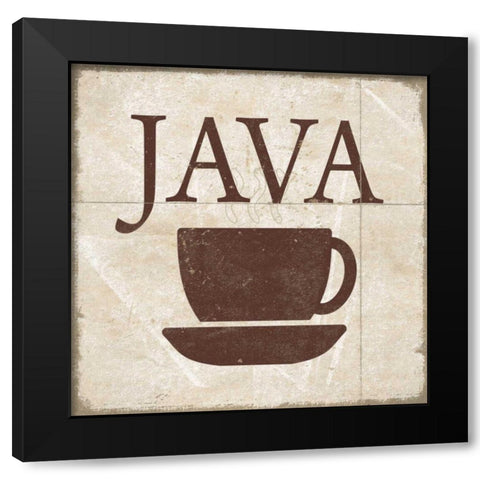 Simply Coffee III Black Modern Wood Framed Art Print with Double Matting by Saunders, Alonzo