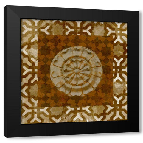 Squared Circle I Black Modern Wood Framed Art Print with Double Matting by Saunders, Alonzo