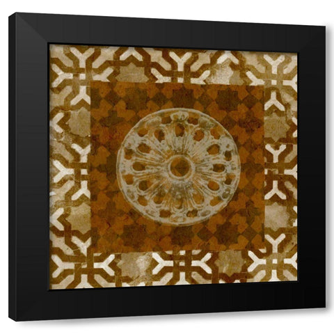 Squared Circle II Black Modern Wood Framed Art Print with Double Matting by Saunders, Alonzo