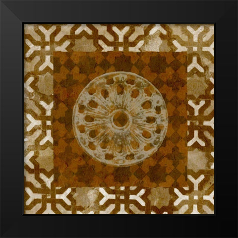 Squared Circle II Black Modern Wood Framed Art Print by Saunders, Alonzo