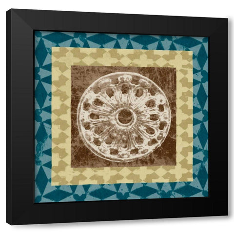 Squared Circle III Black Modern Wood Framed Art Print by Saunders, Alonzo