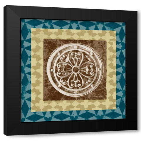 Squared Circle IV Black Modern Wood Framed Art Print with Double Matting by Saunders, Alonzo