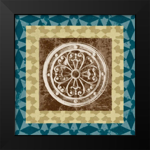 Squared Circle IV Black Modern Wood Framed Art Print by Saunders, Alonzo