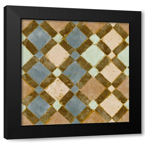 Tile of Squares II Black Modern Wood Framed Art Print by Saunders, Alonzo