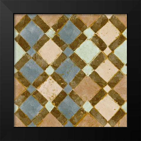 Tile of Squares II Black Modern Wood Framed Art Print by Saunders, Alonzo