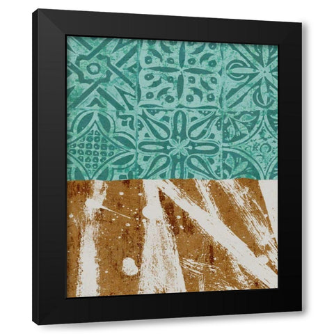 Tribal Pathways I Black Modern Wood Framed Art Print by Saunders, Alonzo