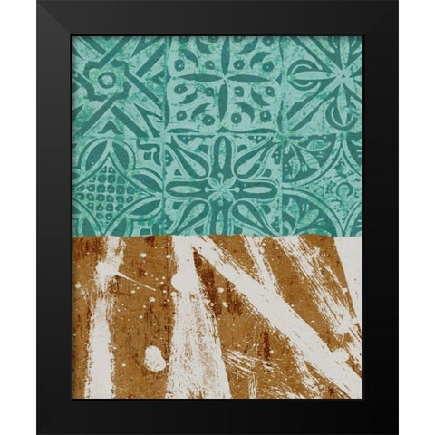 Tribal Pathways I Black Modern Wood Framed Art Print by Saunders, Alonzo